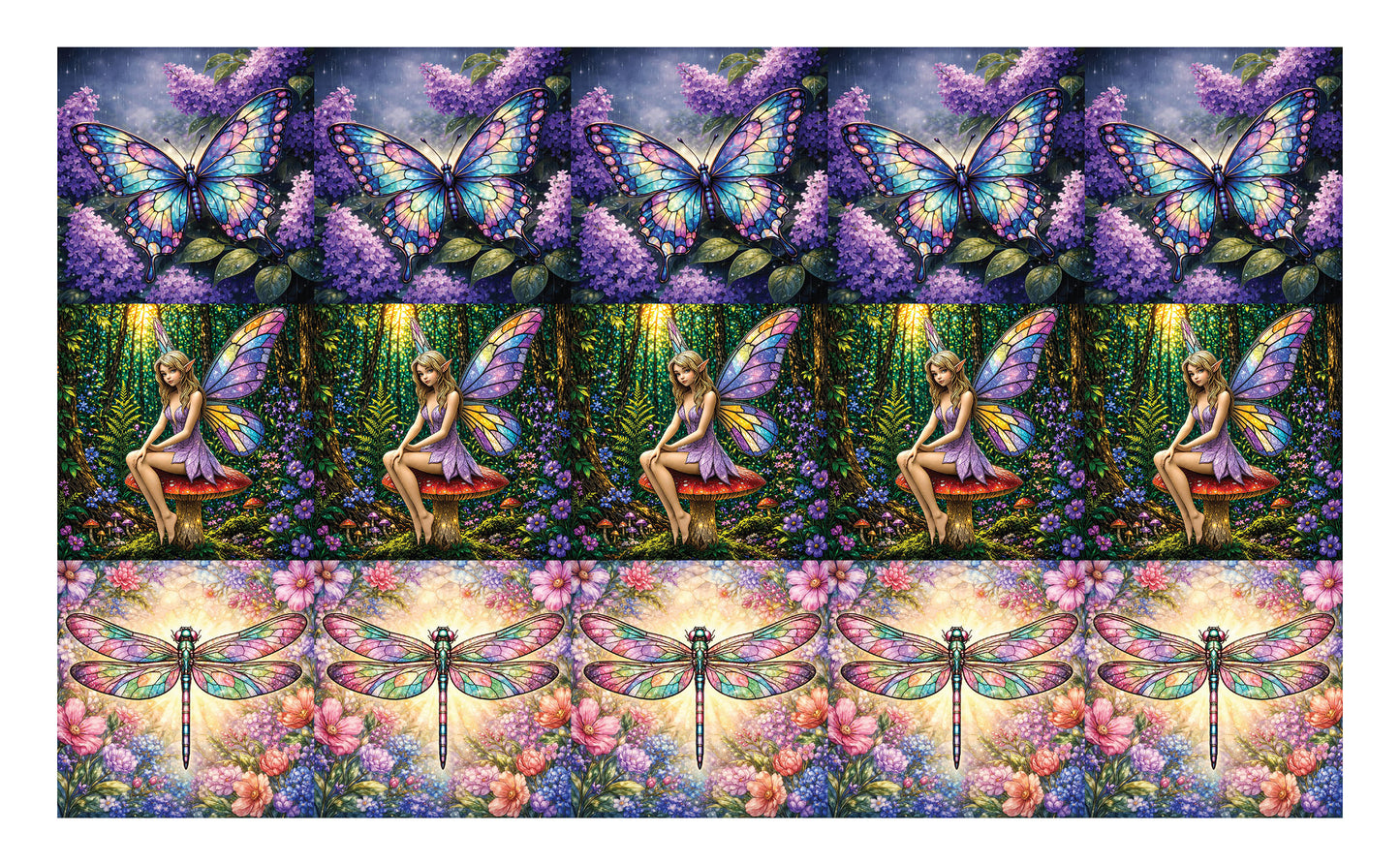 DecoCraft - Studio 1375 - Scenic Tiles Series - Garden Wings Assortment