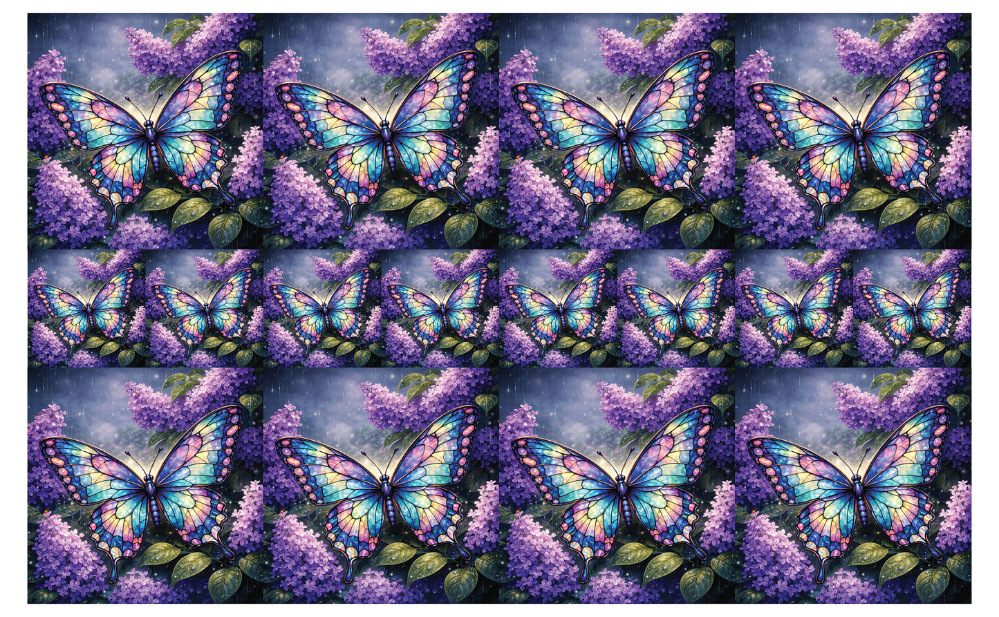 DecoCraft - Studio 1375 - Scenic Tiles Series - Iridescent Butterfly