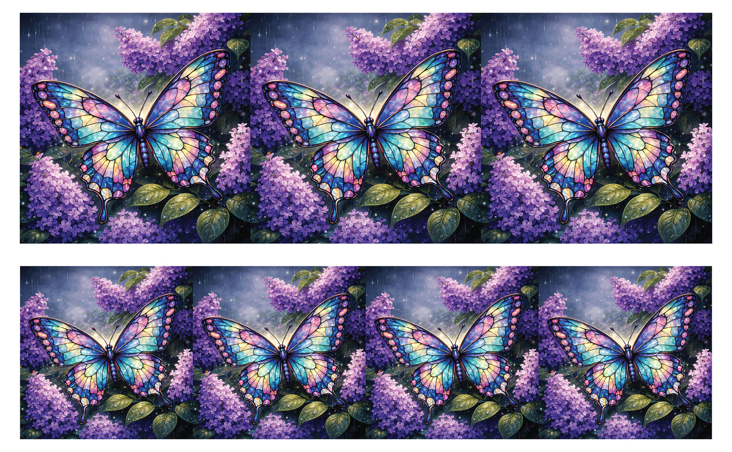 DecoCraft - Studio 1375 - Scenic Tiles Series - Iridescent Butterfly