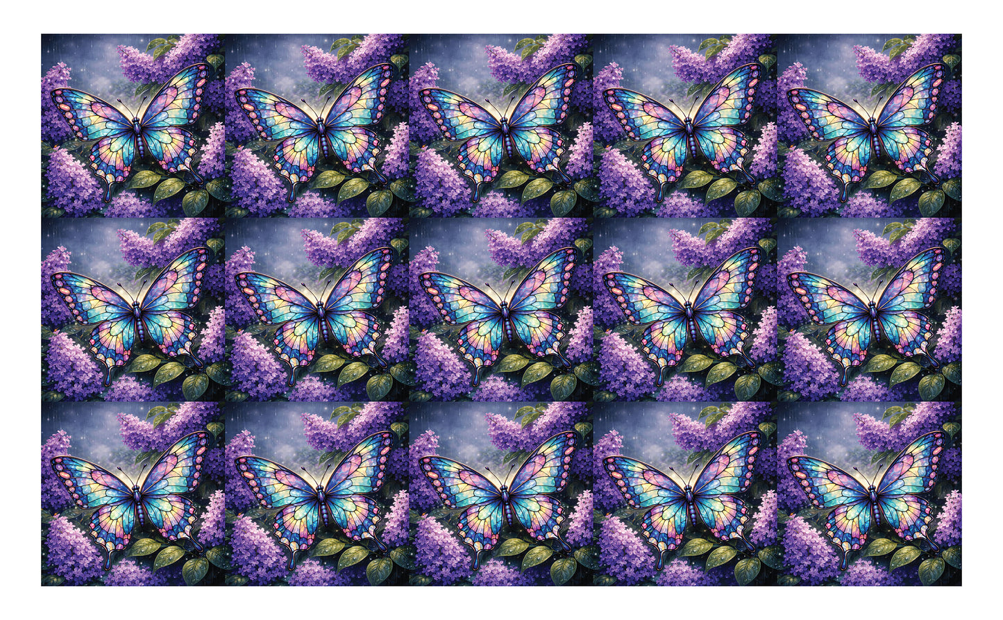 DecoCraft - Studio 1375 - Scenic Tiles Series - Iridescent Butterfly