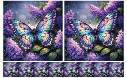 DecoCraft - Studio 1375 - Scenic Tiles Series - Iridescent Butterfly