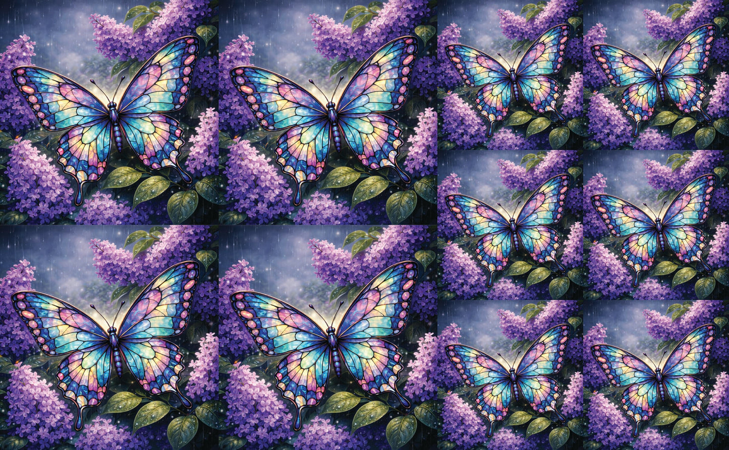 DecoCraft - Studio 1375 - Scenic Tiles Series - Iridescent Butterfly