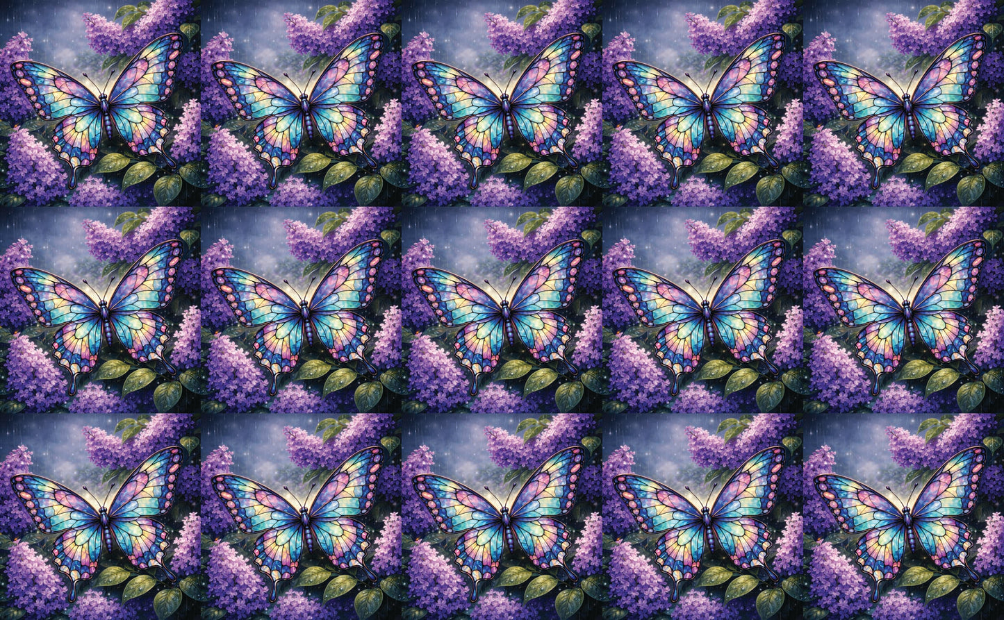 DecoCraft - Studio 1375 - Scenic Tiles Series - Iridescent Butterfly