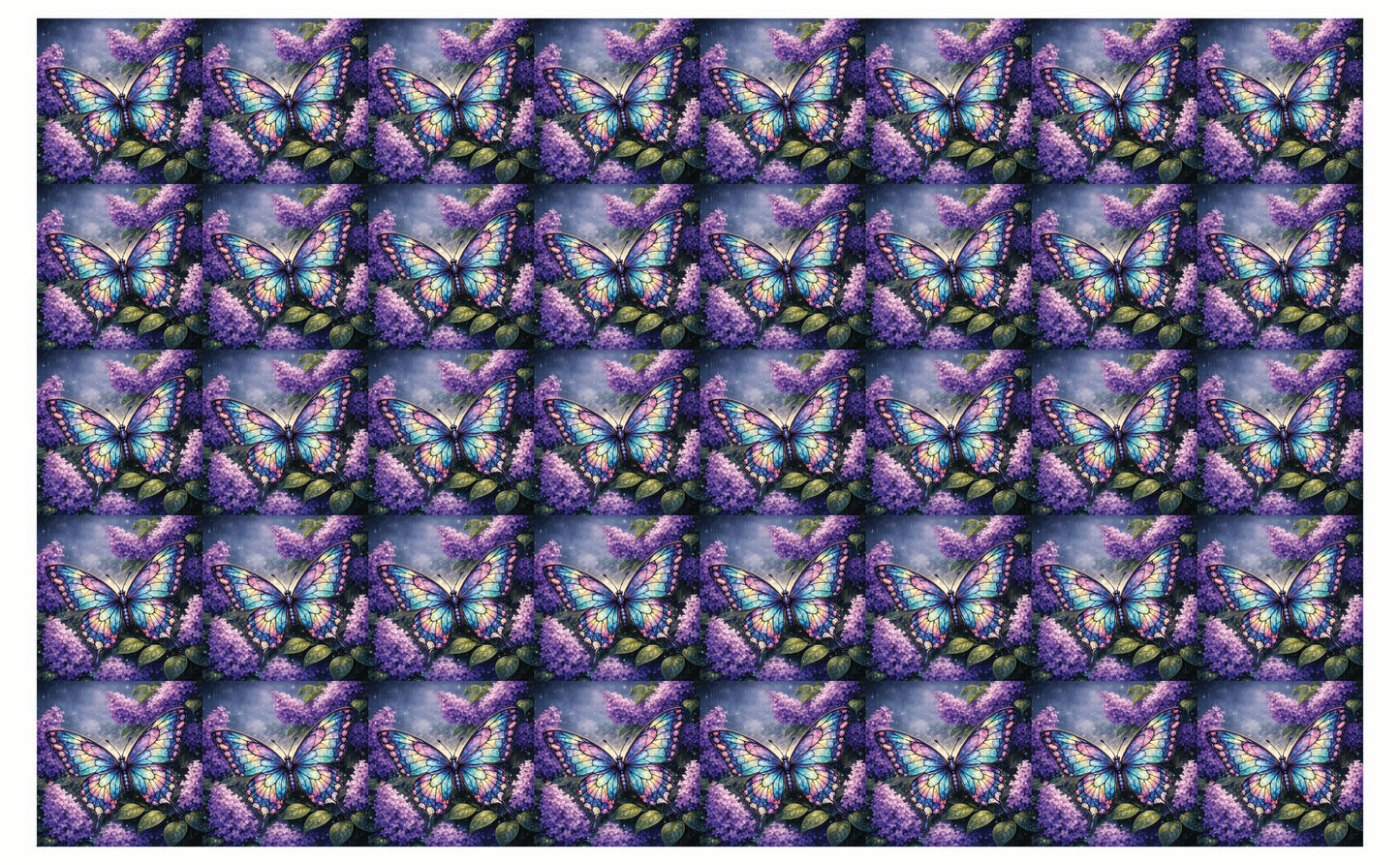 DecoCraft - Studio 1375 - Scenic Tiles Series - Iridescent Butterfly