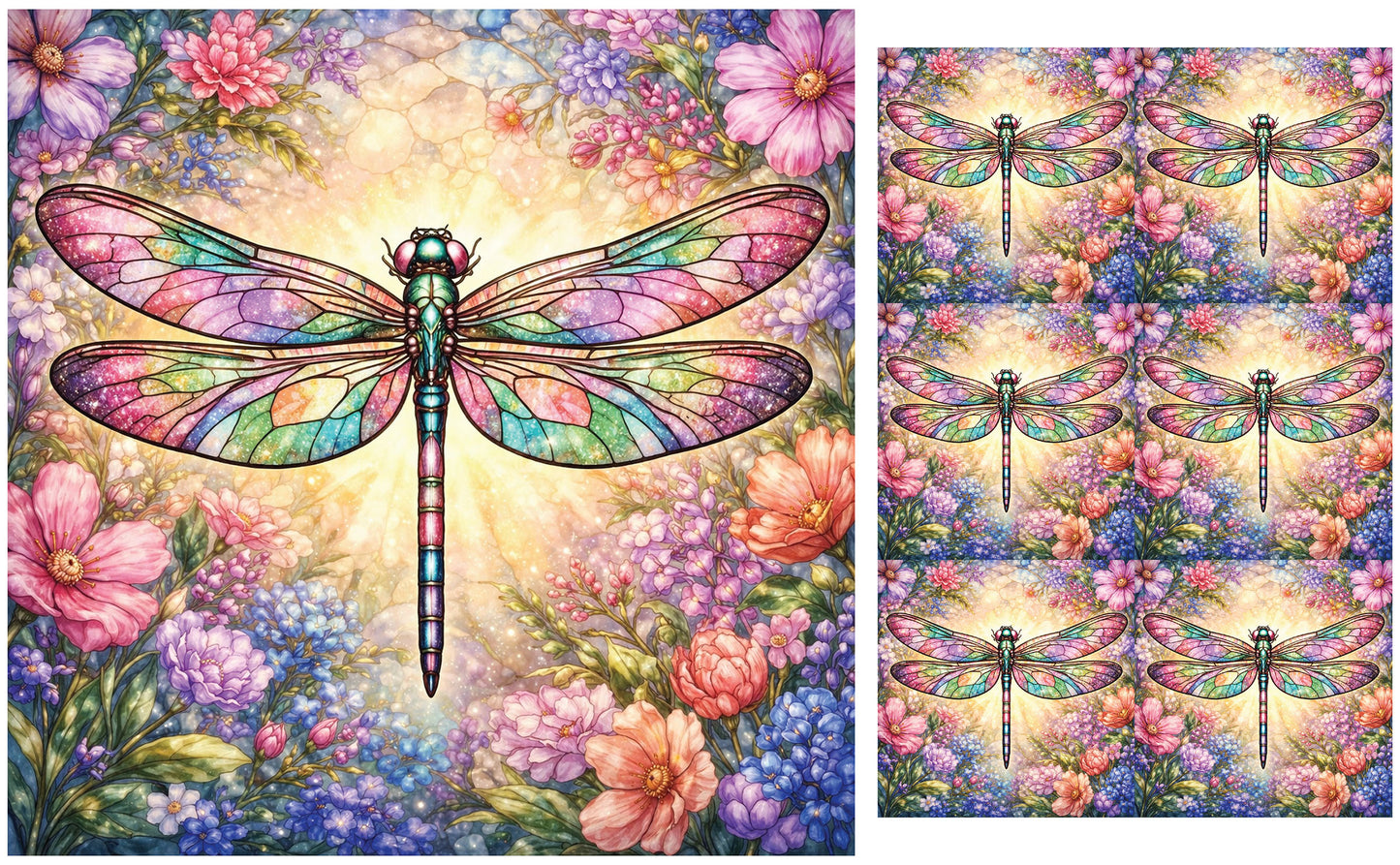 DecoCraft - Studio 1375 - Scenic Tiles Series - Garden Dragonfly