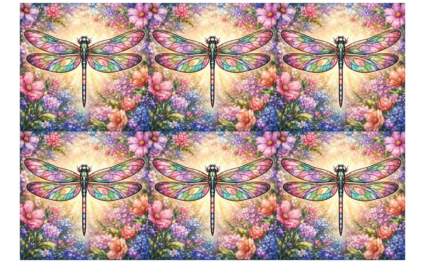 DecoCraft - Studio 1375 - Scenic Tiles Series - Garden Dragonfly