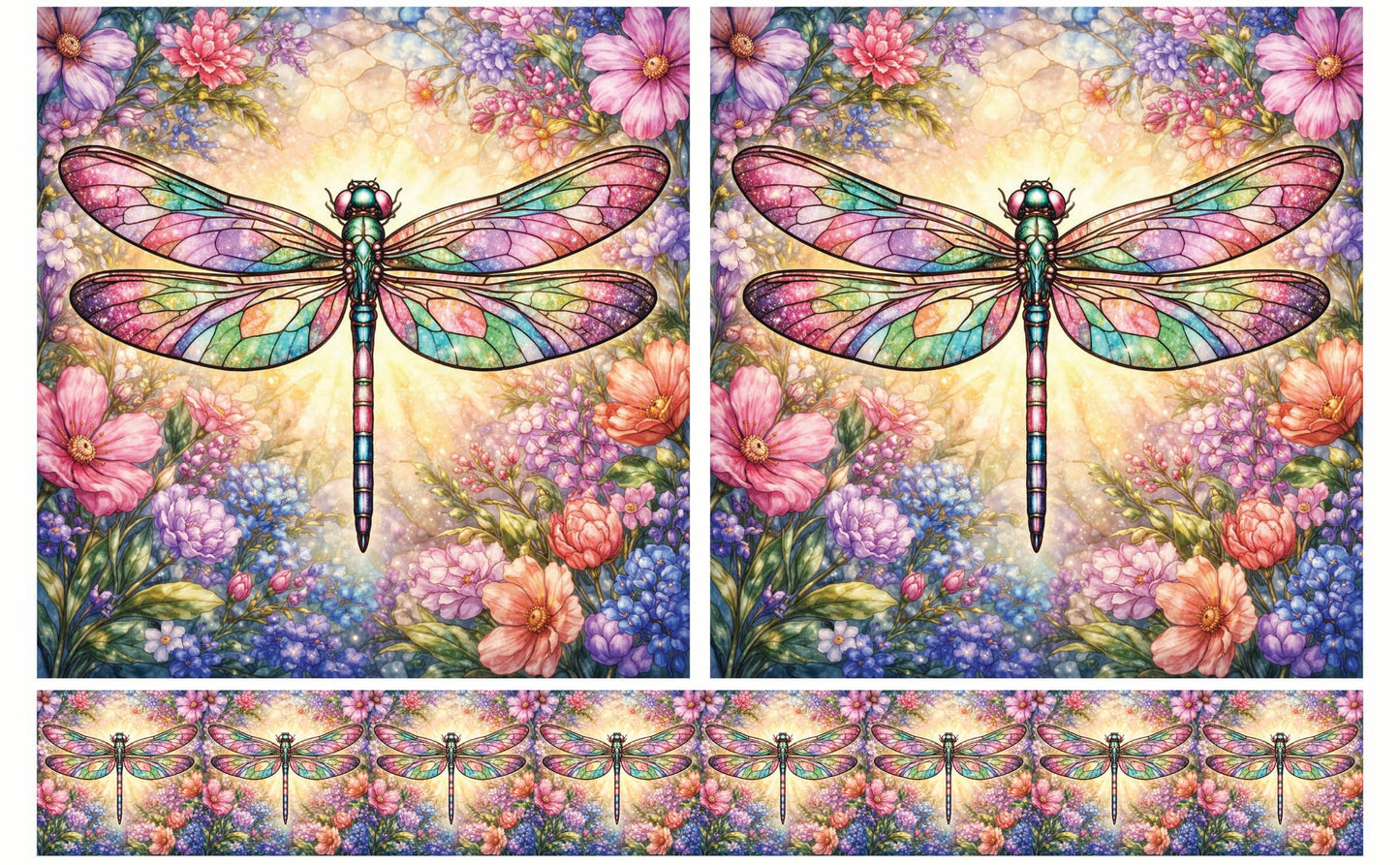 DecoCraft - Studio 1375 - Scenic Tiles Series - Garden Dragonfly