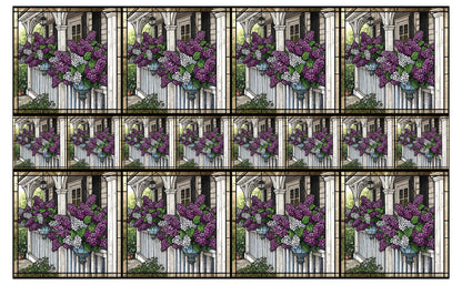 DecoCraft - Studio 1375 - Elevated Scenic Tiles Series - Porchside Lilac Blooms