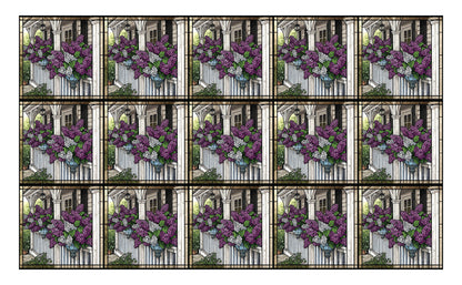 DecoCraft - Studio 1375 - Elevated Scenic Tiles Series - Porchside Lilac Blooms