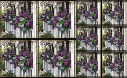 DecoCraft - Studio 1375 - Elevated Scenic Tiles Series - Porchside Lilac Blooms