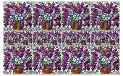 DecoCraft - Studio 1375 - Elevated Scenic Tiles Series - Lilac Basket Bouquet