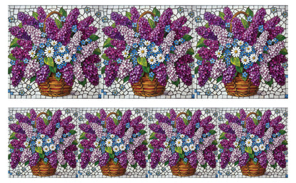 DecoCraft - Studio 1375 - Elevated Scenic Tiles Series - Lilac Basket Bouquet