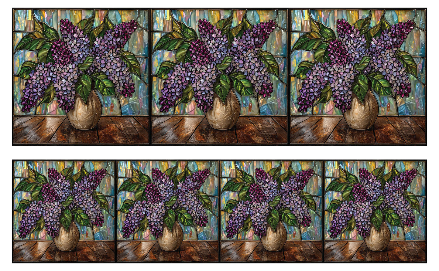 DecoCraft - Studio 1375 - Elevated Scenic Tiles Series - Vintage Vase Lilacs