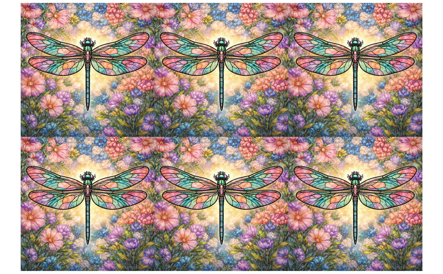 DecoCraft - Studio 1375 - Scenic Tiles Series - Radiant Bloom Dragonfly