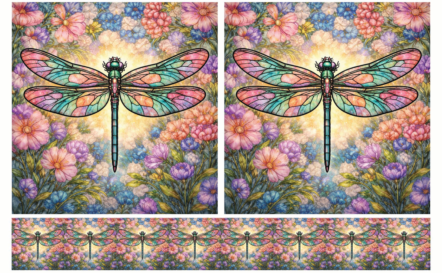 DecoCraft - Studio 1375 - Scenic Tiles Series - Radiant Bloom Dragonfly