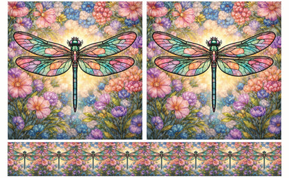 DecoCraft - Studio 1375 - Scenic Tiles Series - Radiant Bloom Dragonfly