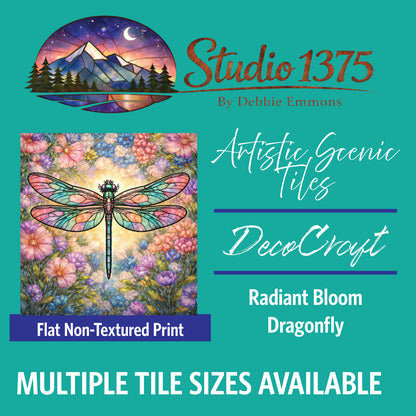 DecoCraft - Studio 1375 - Scenic Tiles Series - Radiant Bloom Dragonfly