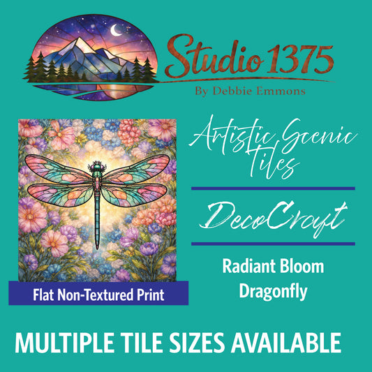 DecoCraft - Studio 1375 - Scenic Tiles Series - Radiant Bloom Dragonfly