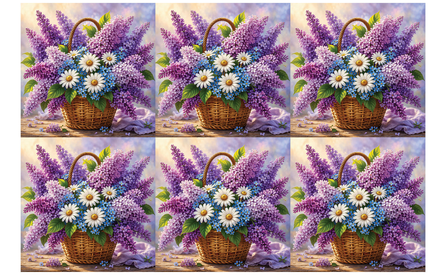 DecoCraft - Studio 1375 - Scenic Tiles Series - Garden Harvest Bouquet
