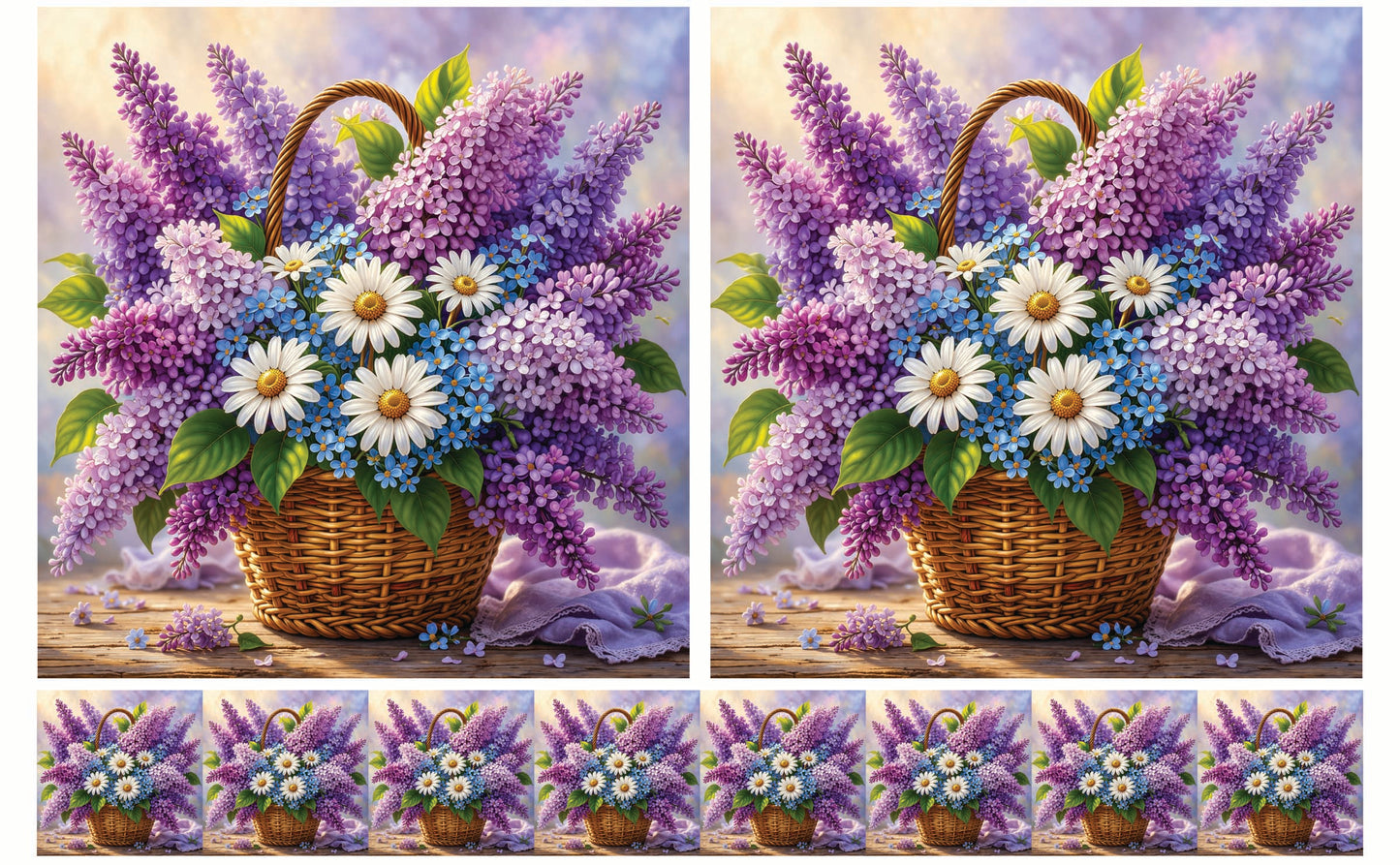 DecoCraft - Studio 1375 - Scenic Tiles Series - Garden Harvest Bouquet