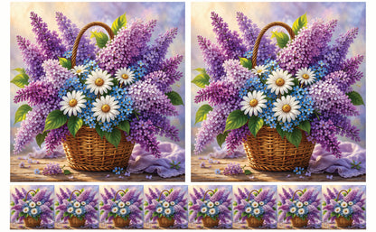 DecoCraft - Studio 1375 - Scenic Tiles Series - Garden Harvest Bouquet