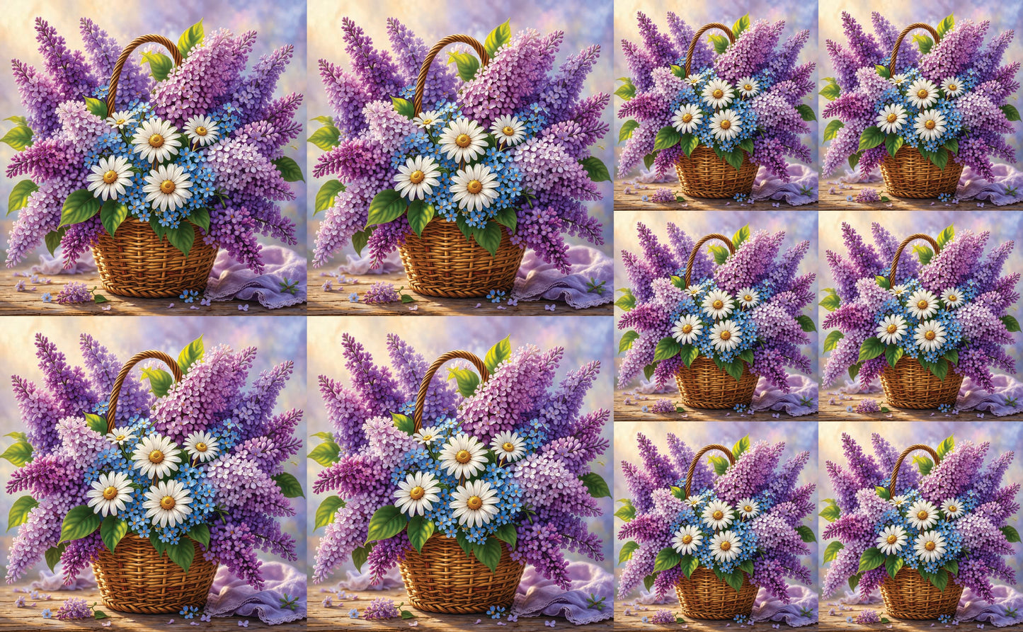 DecoCraft - Studio 1375 - Scenic Tiles Series - Garden Harvest Bouquet