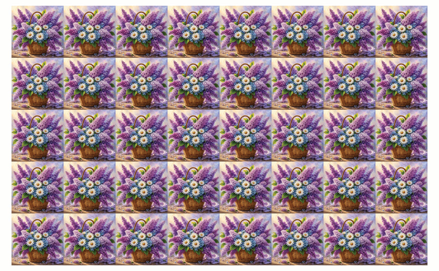 DecoCraft - Studio 1375 - Scenic Tiles Series - Garden Harvest Bouquet