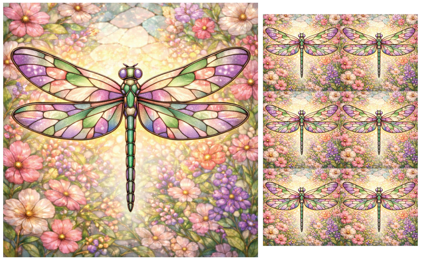 DecoCraft - Studio 1375 - Scenic Tiles Series - Petalglow Dragonfly