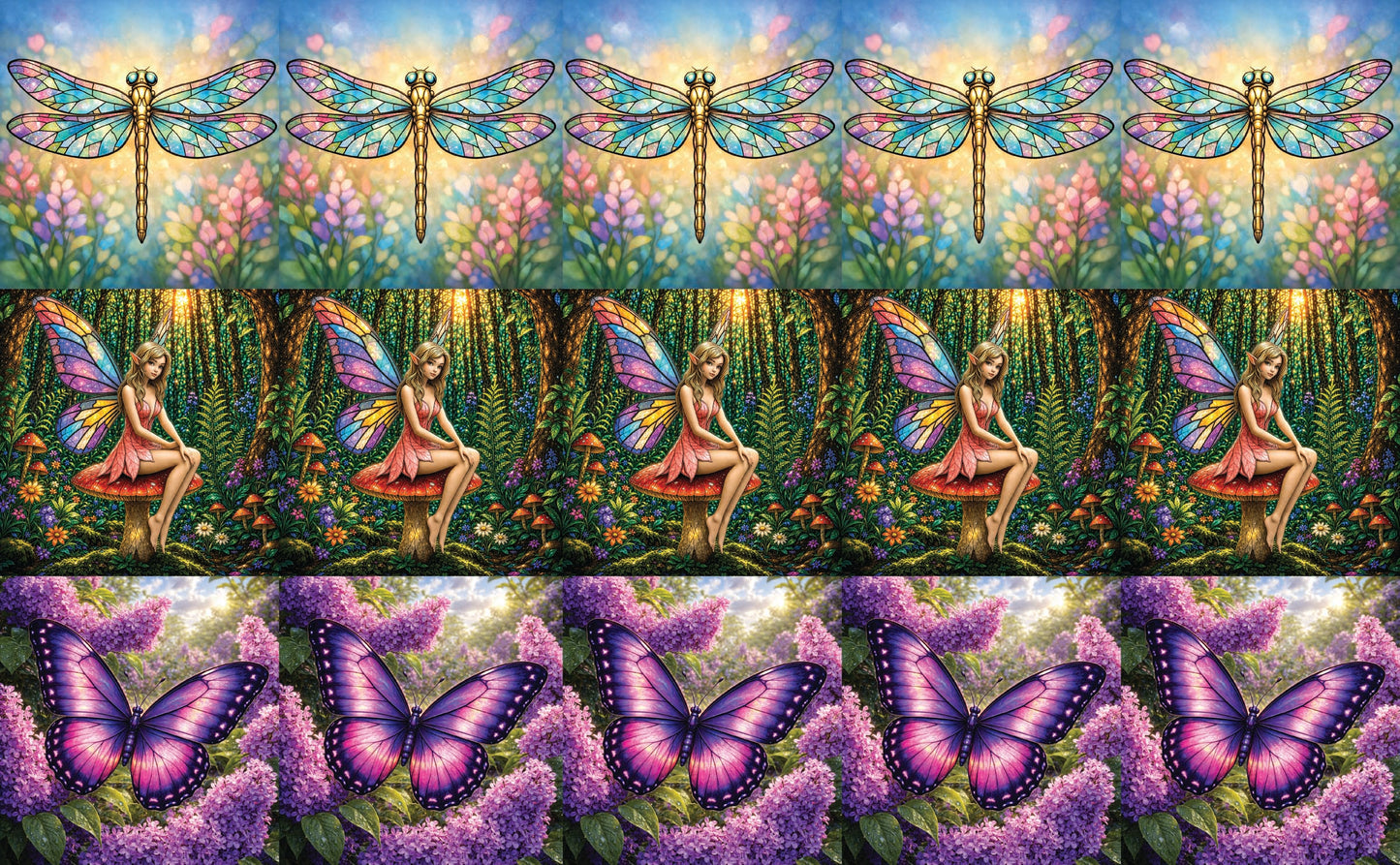 DecoCraft - Studio 1375 - Scenic Tiles Series - Enchanted Petalwing Collection