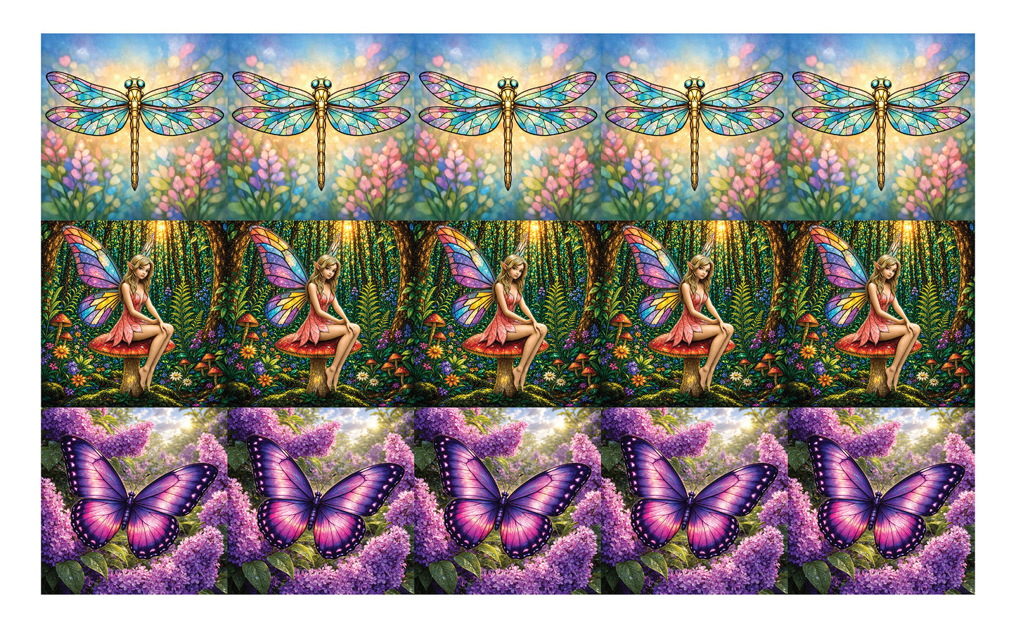 DecoCraft - Studio 1375 - Scenic Tiles Series - Enchanted Petalwing Collection