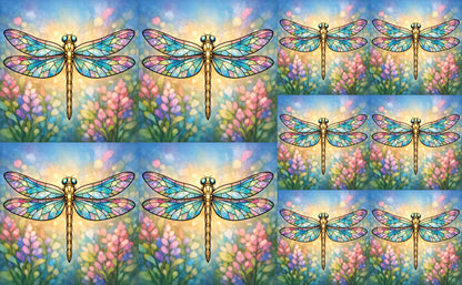 DecoCraft - Studio 1375 - Scenic Tiles Series - Golden Meadow Dragonfly