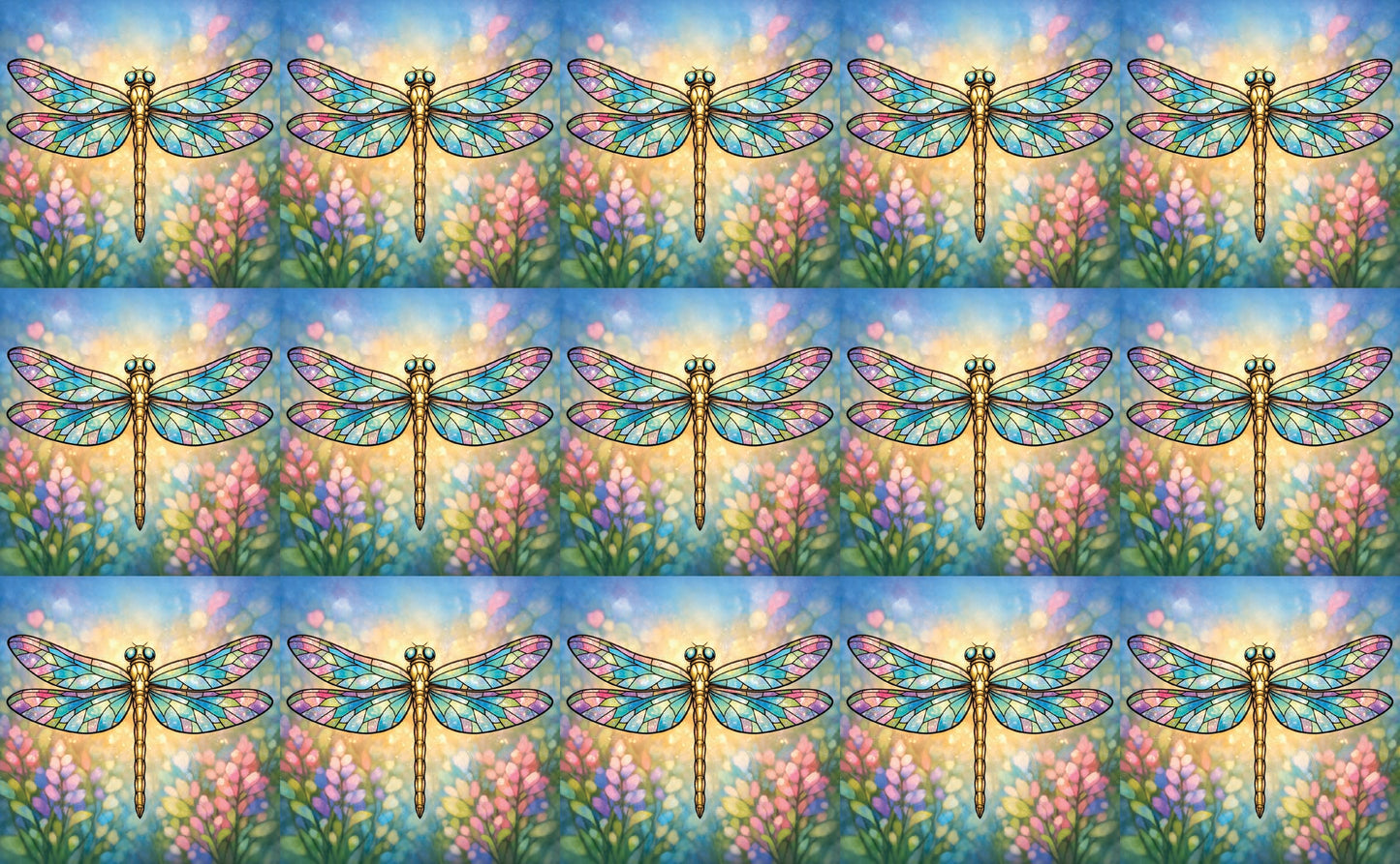 DecoCraft - Studio 1375 - Scenic Tiles Series - Golden Meadow Dragonfly
