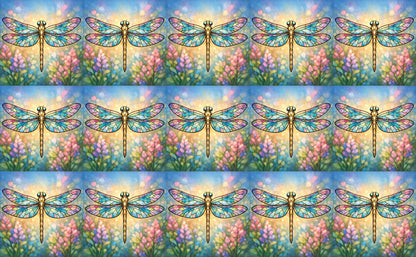 DecoCraft - Studio 1375 - Scenic Tiles Series - Golden Meadow Dragonfly