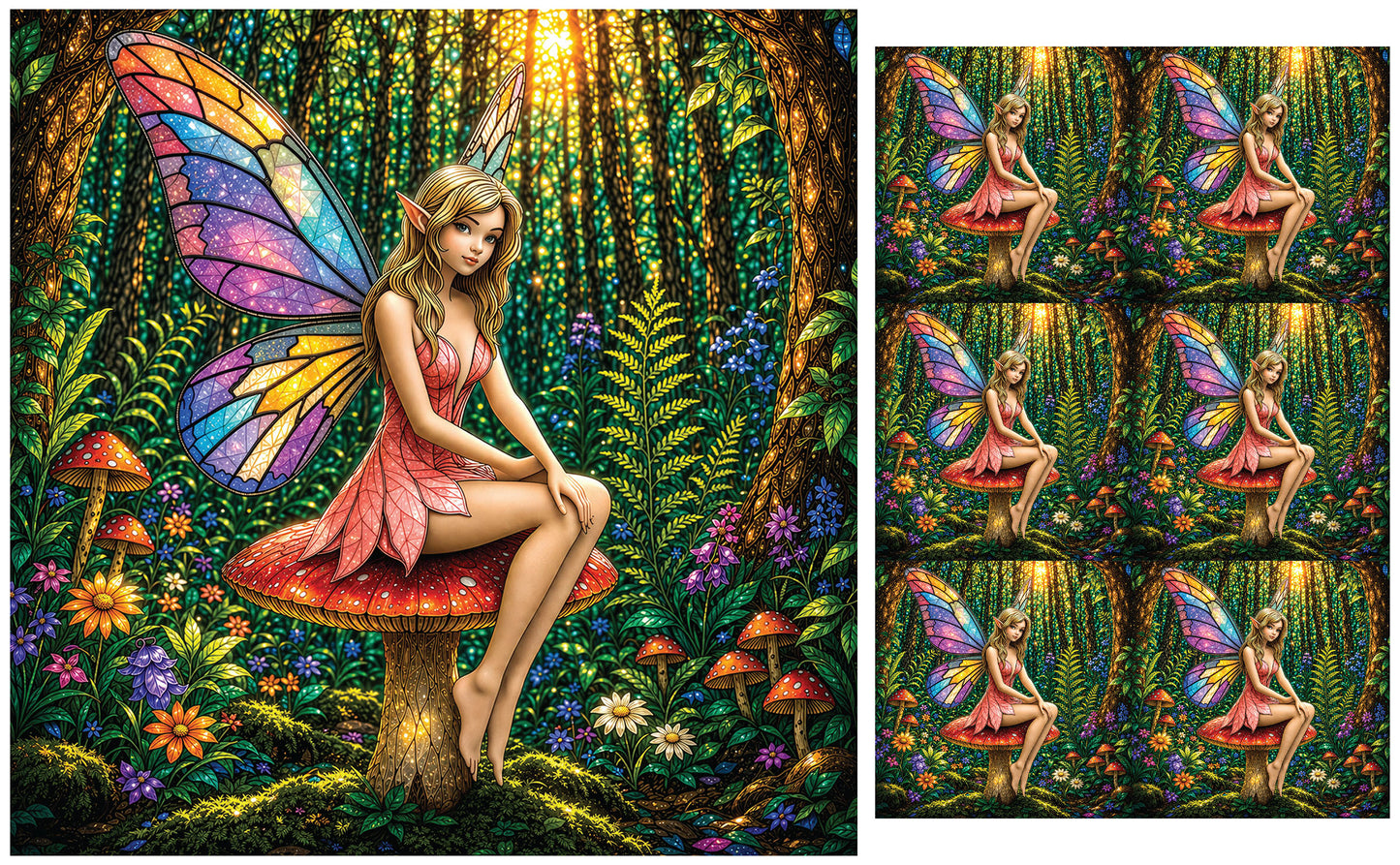 DecoCraft - Studio 1375 - Scenic Tiles Series - Petalwing Forest Fairy