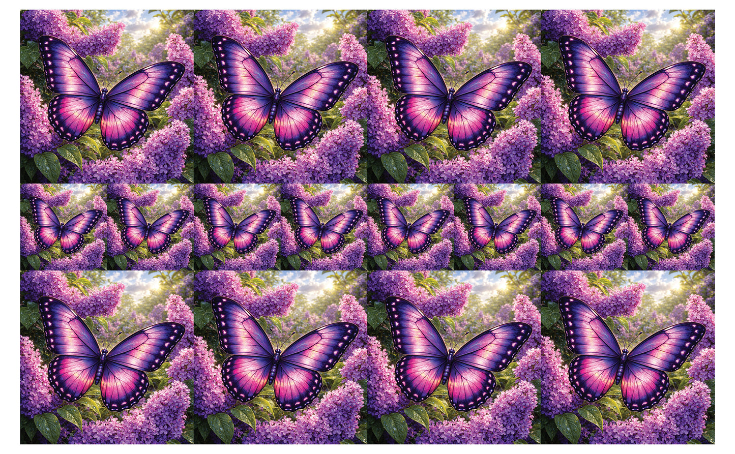 DecoCraft - Studio 1375 - Scenic Tiles Series - Twilight Petalwing Butterfly