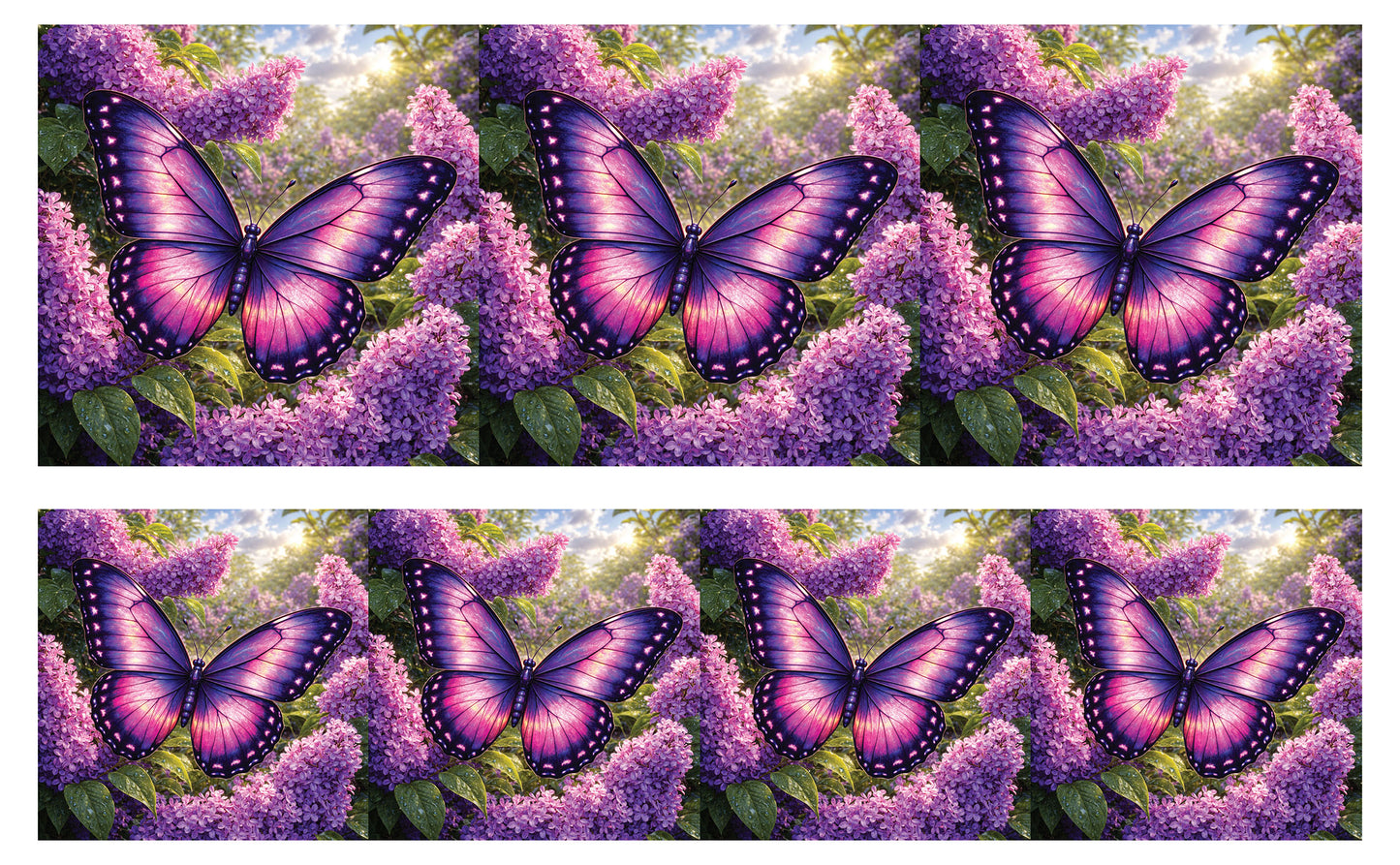 DecoCraft - Studio 1375 - Scenic Tiles Series - Twilight Petalwing Butterfly