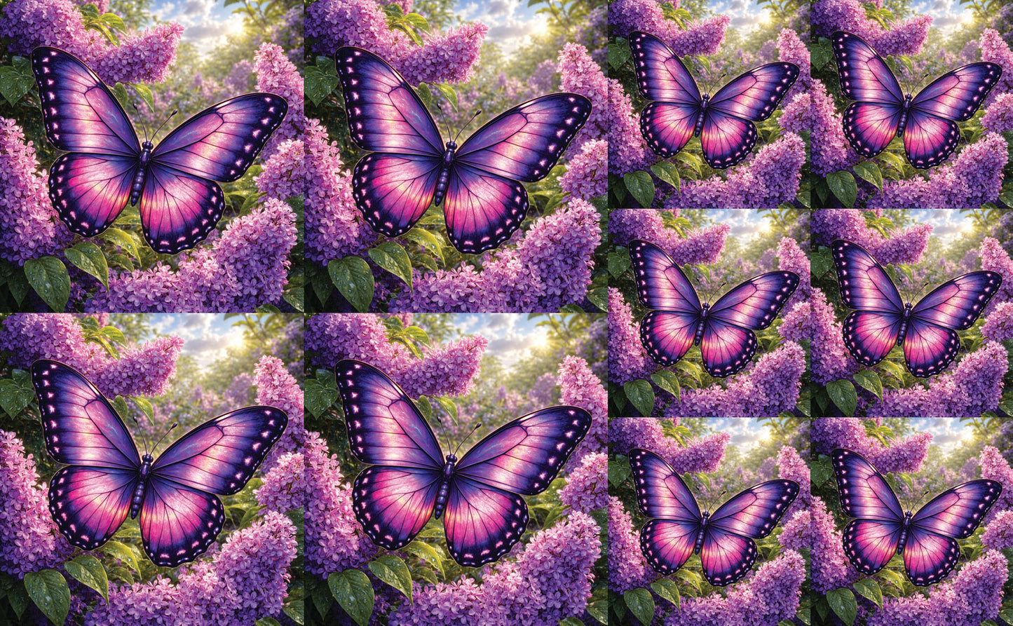 DecoCraft - Studio 1375 - Scenic Tiles Series - Twilight Petalwing Butterfly