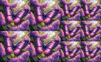 DecoCraft - Studio 1375 - Scenic Tiles Series - Twilight Petalwing Butterfly