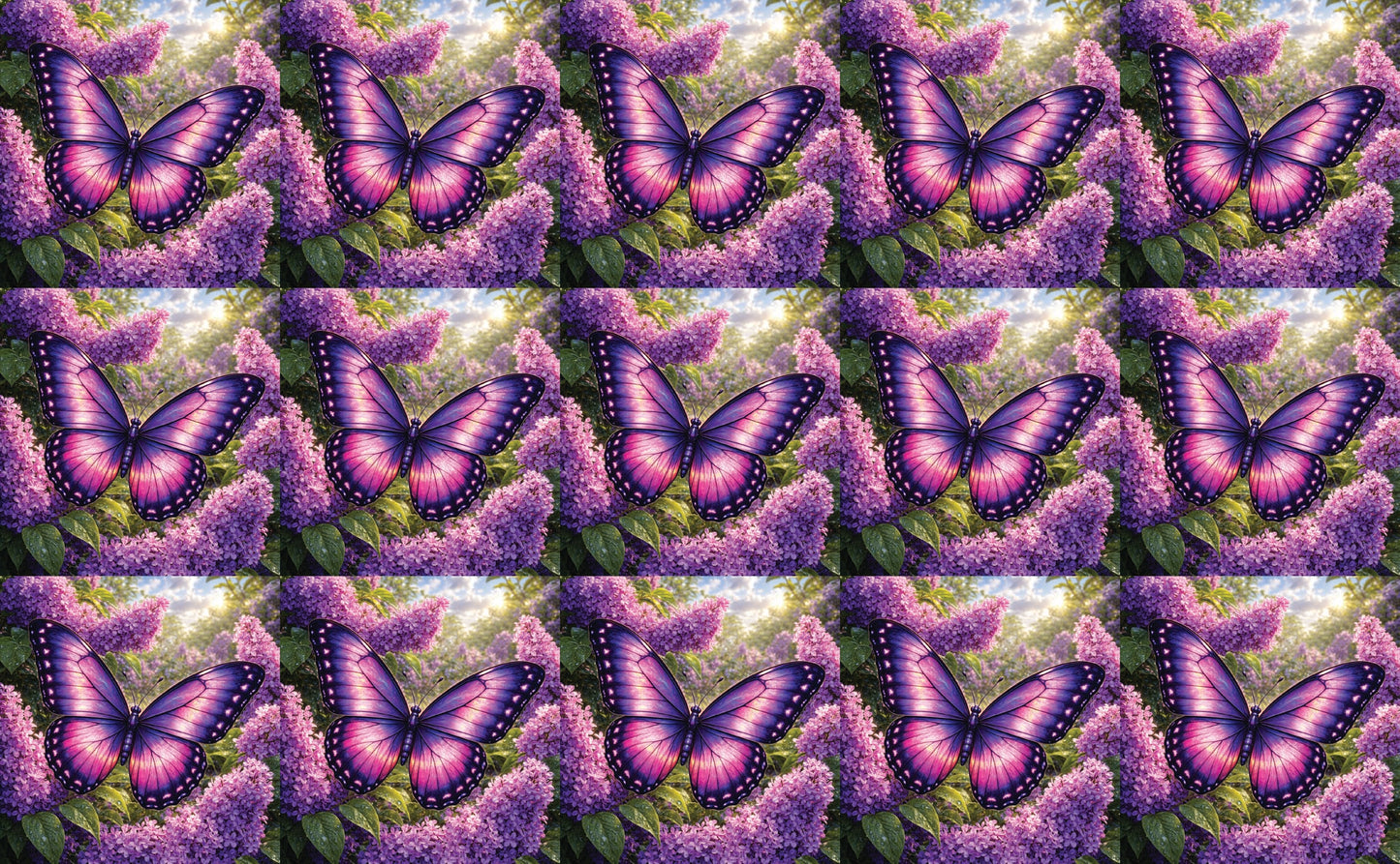 DecoCraft - Studio 1375 - Scenic Tiles Series - Twilight Petalwing Butterfly
