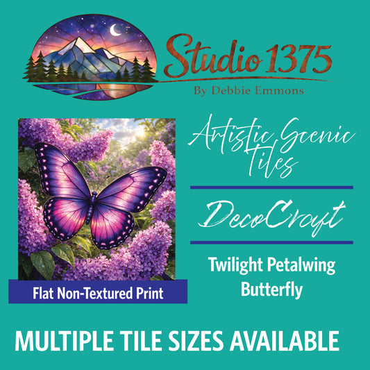 DecoCraft - Studio 1375 - Scenic Tiles Series - Twilight Petalwing Butterfly