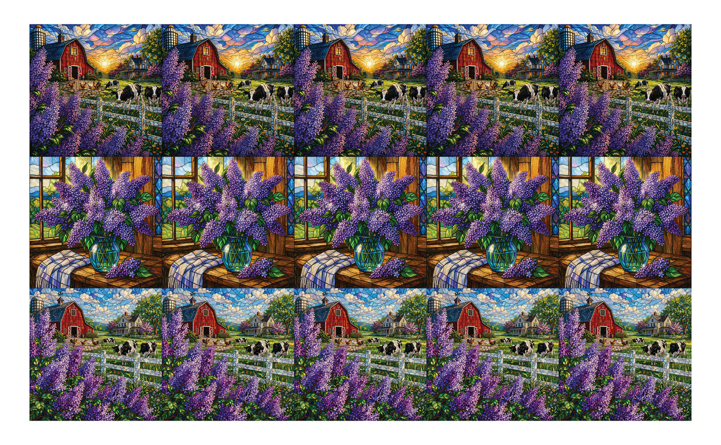 DecoCraft - Studio 1375 - Scenic Tiles Series - Countryside Lilac Charm Assortment