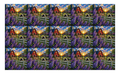 DecoCraft - Studio 1375 - Scenic Tiles Series - Lilac Barn at Sunset