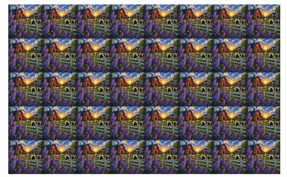 DecoCraft - Studio 1375 - Scenic Tiles Series - Lilac Barn at Sunset