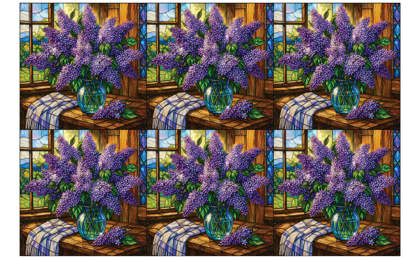 DecoCraft - Studio 1375 - Scenic Tiles Series - Sunlit Lilac Window