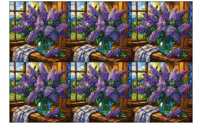 DecoCraft - Studio 1375 - Scenic Tiles Series - Sunlit Lilac Window