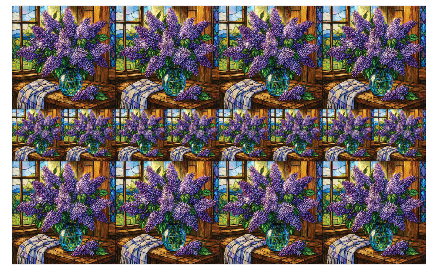 DecoCraft - Studio 1375 - Scenic Tiles Series - Sunlit Lilac Window