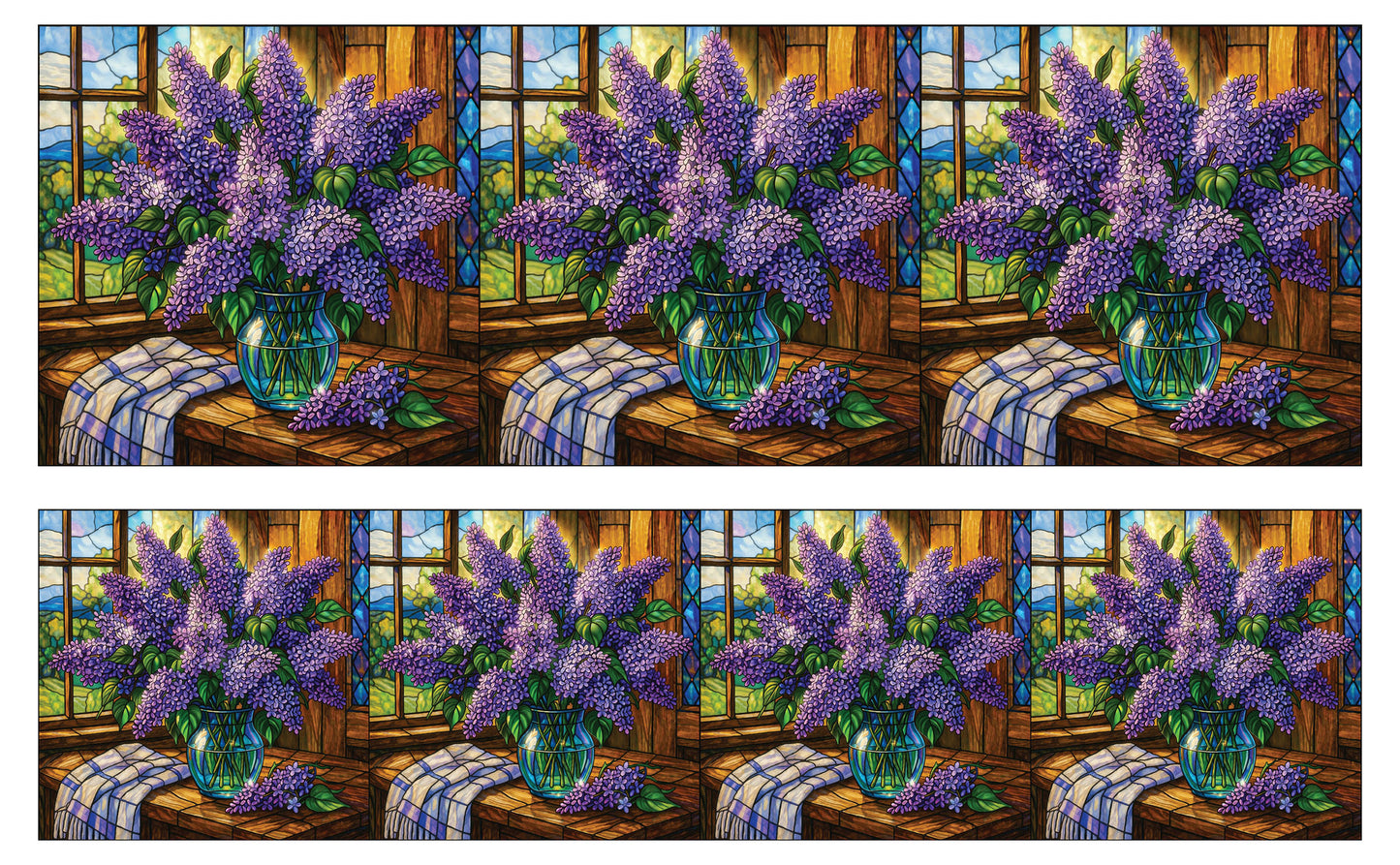 DecoCraft - Studio 1375 - Scenic Tiles Series - Sunlit Lilac Window