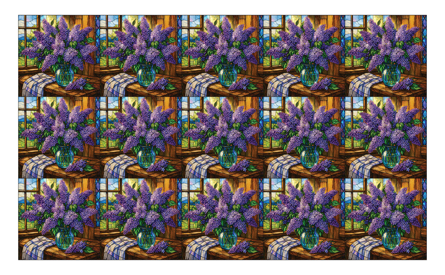 DecoCraft - Studio 1375 - Scenic Tiles Series - Sunlit Lilac Window