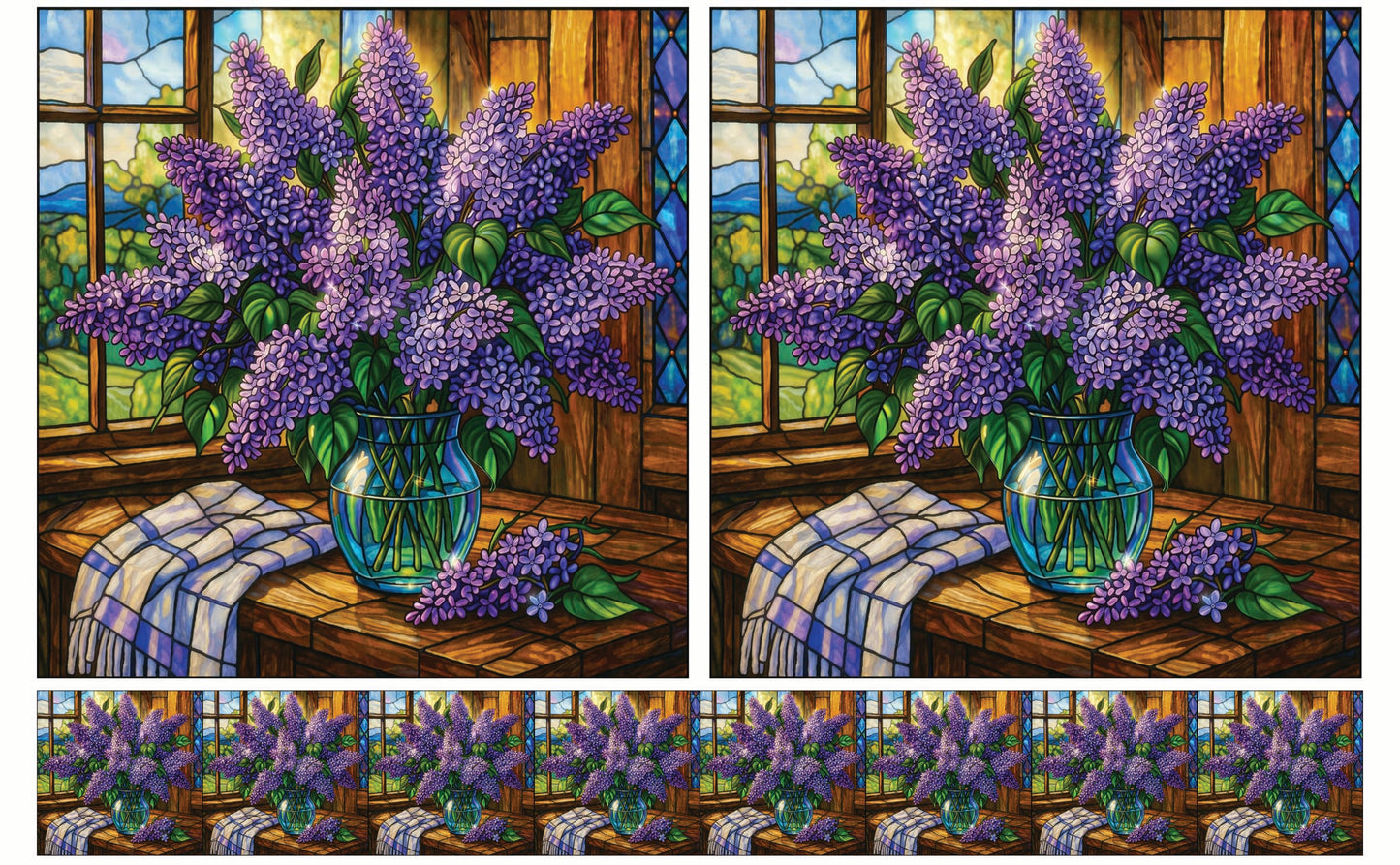 DecoCraft - Studio 1375 - Scenic Tiles Series - Sunlit Lilac Window