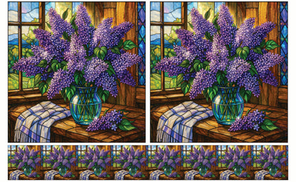 DecoCraft - Studio 1375 - Scenic Tiles Series - Sunlit Lilac Window